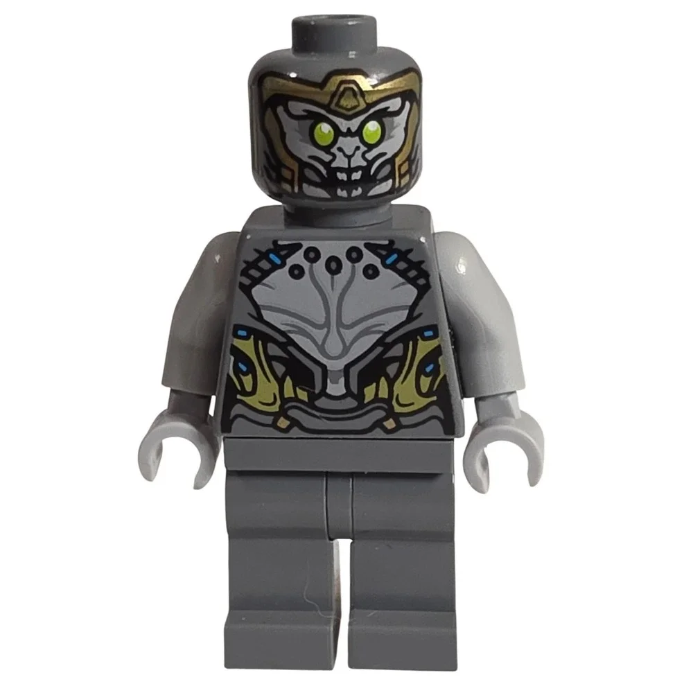 LEGO‎ Minifigure Standard Gray Excellent sh505 Outrider Extended Gold Face